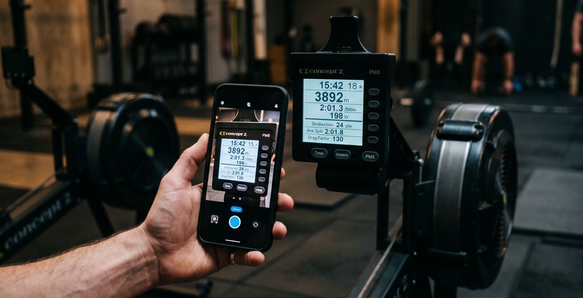 Scanning a Concept2 monitor with phone camera